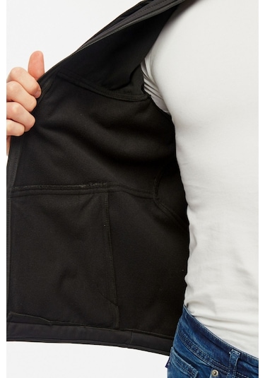Uniprom Softshell Mont Içi Polarlı Su Ve Rüzgar Geçirmez Pro Model Siyah Erkek Siyah