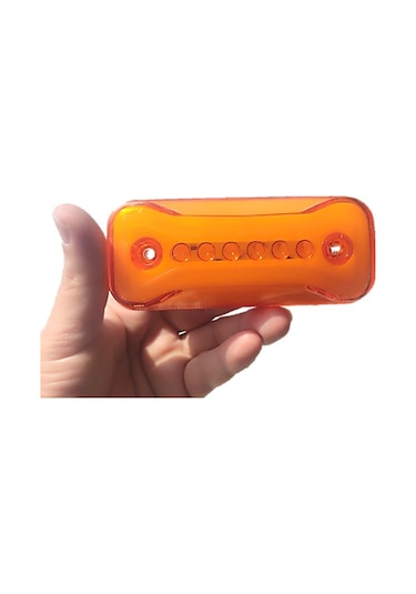 2 Adet Neon Ledli Mercekli Yan Dorse Lambası 12-24 Volt Turuncu