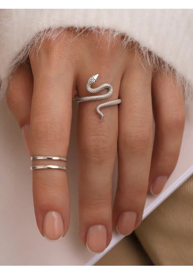 Zoloto Russkih Parmak Eklemi İçin Gümüş 925 Yüzük 18707632 Gri