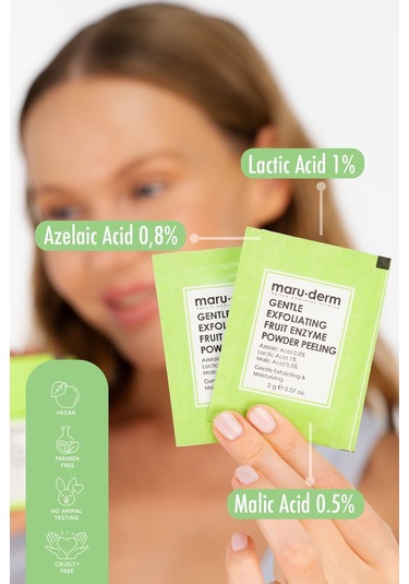 Aha Meyve Enzim Hassas Toz Peeling 60 Gr Azelaic Acid 0,8% + Lactic Acid 1% + Malic Acid 0.5%