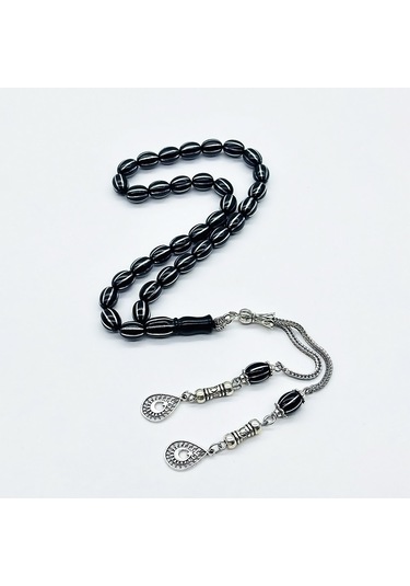 Beyzi Kesim Karpuz Dilimi İşlemeli Gürcistan Oltu Taşı Tesbih