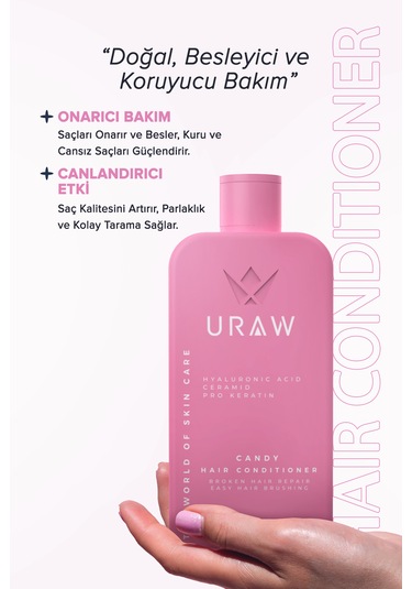 Uraw Keratin Ve Hyaluronik Asit Saç Kremi 250 ML