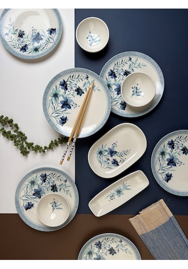 Tabak Evi Azur Kahvaltı Takımı 6 Kişilik 14 Parça Tvl14khprs1156 Çok Renkli