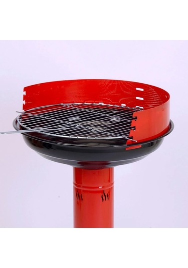 Dörtel Boru Ayaklı Kömürlü Mangal 44 Cm Yuvarlak