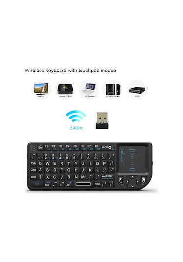 Hallow Rii Mini X1 2.4 GHz Kablosuz Klavye Fare Touchpad