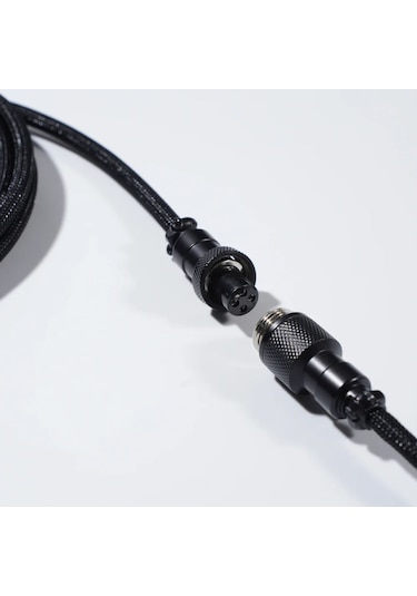Gravastar Sarmal Aviator Usb To Type-c Mekanik Klavye Uyumlu Oyuncu Kablosu, 1.85m, Siyah