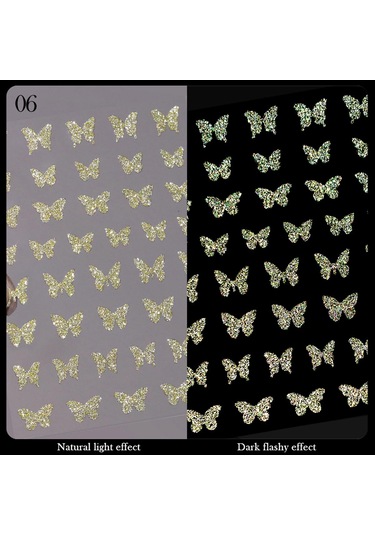 3d Reflektif Efekt Nail Art Sticker Model - 6 55881-6