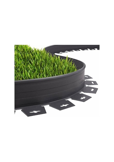 Hd Gurup Plastik Çim Sınırlayıcı-çim Ayırıcı Esnek 25 M Siyah + Sabitleme Kazıkları