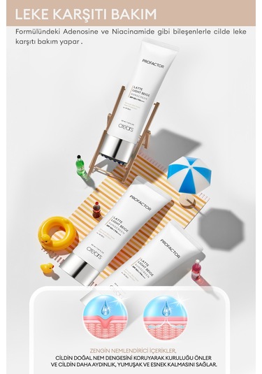 Cre'ars Profactor Lette Sunscreen Light Beige SPF50+ 50 ML