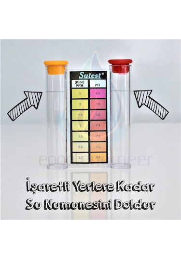 Havuz Suyu Test Kiti Sutest Klor Ph Ölçüm Kiti Sıvılı