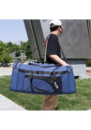 Novahub Yüksek Kapasiteli Mavi Su Geçirmez Seyahat Çantası, Fermuarlı, Erkek-kadın, L Boy, Taşınabilir, Oxford Ve Polyester Mavi