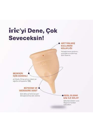 Irie Adet Kabı Regl Kabı Menstrüel Kap Menstrual Cup [[Nude Small]]