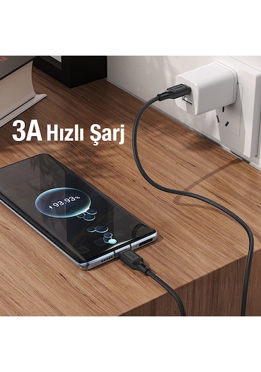 Hoco X90 Usb To Type-c 3a Silikon Hızlı Şarj Ve Data Kablosu