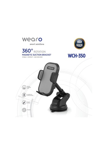 Araç İçi Uzayan Ayarlanabilir Vantuzlu Otomatik Telefon Tutucu - Cam Ve Torpido Için Yüksek Kalite Wch-350