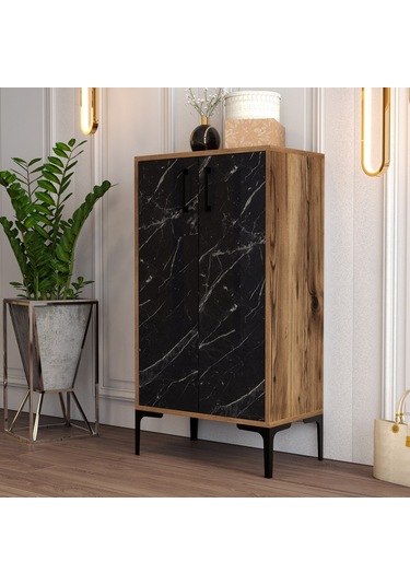 Variant Prag Ayakkabılık - Ceviz / Siyah Mermer Siyah