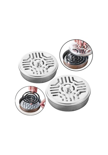 Suntek Brülör Bobin Tutucu Tütsü Kamp Için Kapalı Gümüş Gümüş