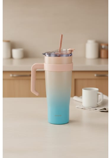 Bernardo Alto Pipetli Termos Bardak Turkuaz 1000ml Turkuaz