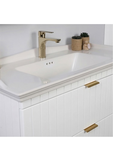 Kobos Noble 80 Cm Banyo Dolabı Seti Bianco Beyaz