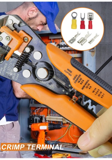 Hangfox Otomatik Çelik Tel Ayağı: 0.25-6mm² Telli Kablolar İçin Soyma, Kesme Ve Presleme İşlevi, Yeşil Renk