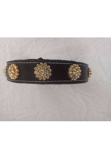 Kozaklı Deri Köpek Tasması Siyah 60 x 65 x 70 CM Siyah