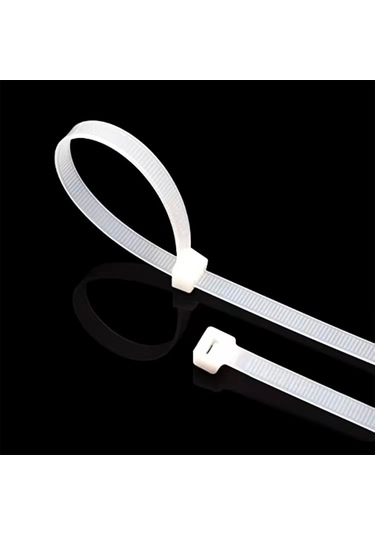 Kablo Bağı 100 Adet Cırt Kelepçe-nylon66 2.5 X 140mm - Beyaz