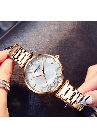 Leezsing Şık Kadın Kol Saati - 3atm Su Geçirmez, Paslanmaz Çelik Bileklik Ve Mineral Cam Çok Renkli