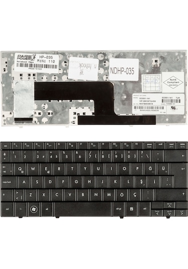 HP Uyumlu Compaq Mini 102, 110C, Cq10-100, 110C-1100 Notebook Klavye