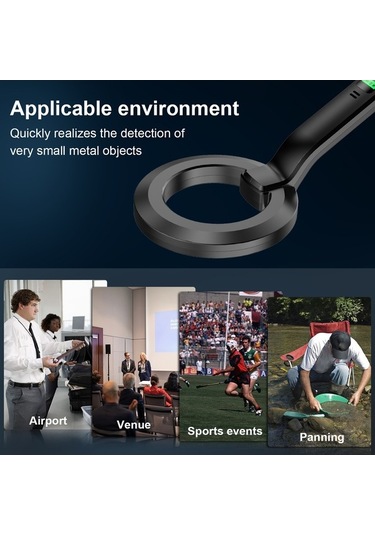 Besthome1 Yüksek Hassasiyetli Metal Dedektörü - Su Geçirmez, Titreşimli Alarm, Geniş Kullanım