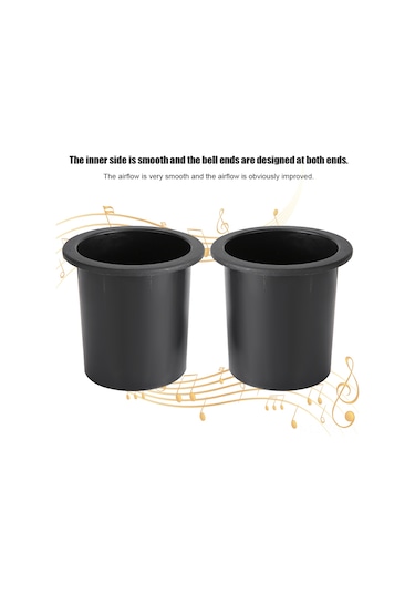 Yunboo Hoparlör Invertör Borusu 2 Adet, 100mm Açık, Fare Korumalı Ağı, 8-12 İnç Hoparlörler İçin, Abs Malzeme, 115mm Yükseklik, Akıcı Hava Akışı