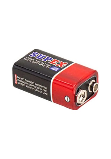 Supex 6f22 9v Çinko Karbon Pil
