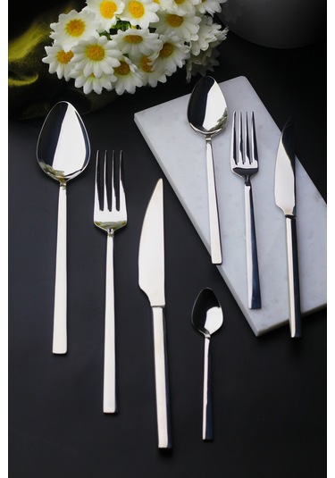 Mercan 12 Kişilik 84 Parça Çatal Kaşık Bıçak Takımı Metal