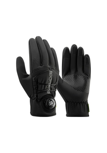 Rockbros S351 1 Çift Sıcak Bisiklet Eldiveni Tokaları İle Ekran Dokunmatik Yansıtıcı Tam Parmak