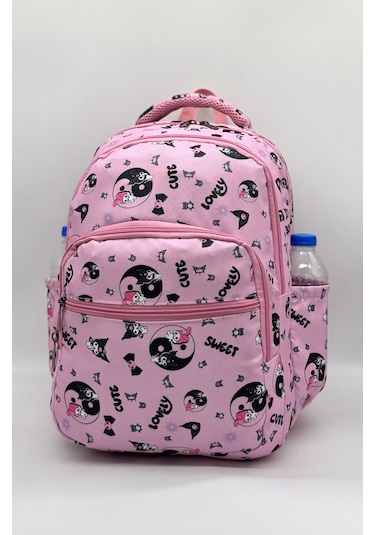 Megihero Sevimli Karakter Desenli Beslenmeli İlkokul Çanta Seti