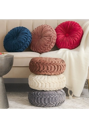 Novahub İskandinav Yuvarlak Kadife Minder - Haki Lacivert - 30x50cm Yurt İçi Um44333-1 Lacivert