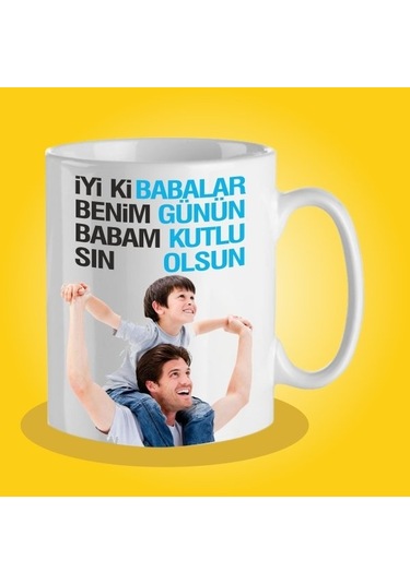 Babalar Günü Resim Baskılı Kupa Bardak-10