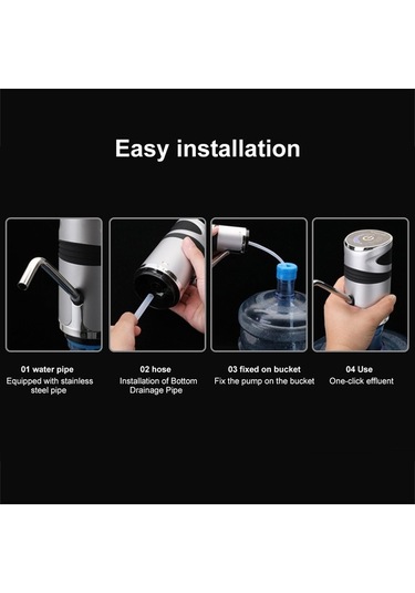 Otomatik Elektrikli Su Pompası Dağıtıcısı Galon Şişe İçme Anahtarı Usb Şarjlı İçme Suyu Pompası Ev Ofis İçin Diğer