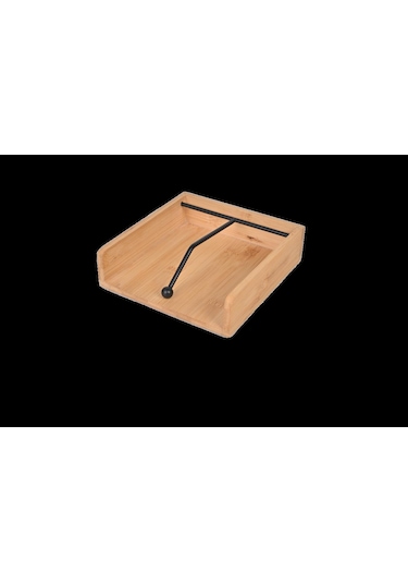 Mien Bambu Kare Peçetelik Kahverengi