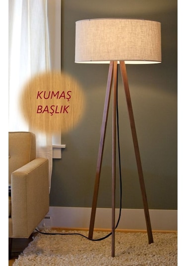 Bej Kahve Lambader 3 Ayaklı Al804