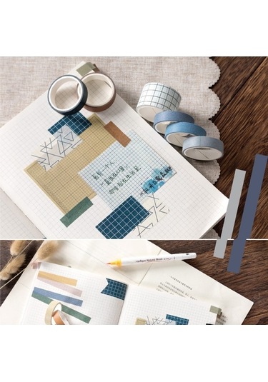 Novahub Japon Washi Bant - 2 Metre Set, 10'lu Paketleme Ve Dekorasyon İçin Hediye Zenginliği