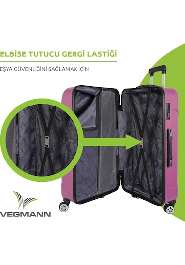 Vegmann Vela Violet 2'li Valiz Seti Orta Boy ,kabin Boy Çok Renkli