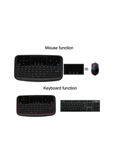 Springsun Klavye A36 Mini Kablosuz Klavye 2.4ghz Air Mouse Şarj Edilebilir Dokunmatik Klavye