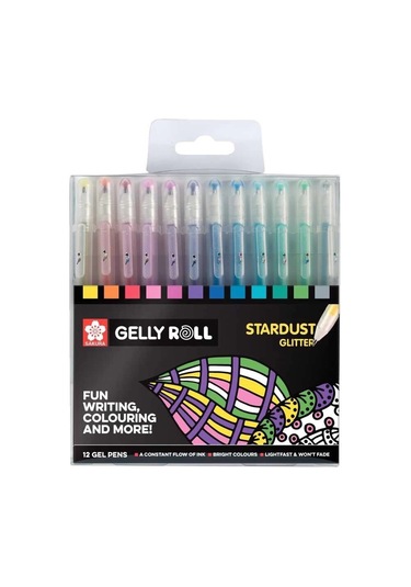 Supertrend Gelly Roll Jel Mürekkepli Simli Kalem Seti Stardust Glitter Set 12 Renk Görsel Rengi