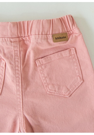 Kitikate Organik Gabardin Bebek Pantolon Pembe Pembe