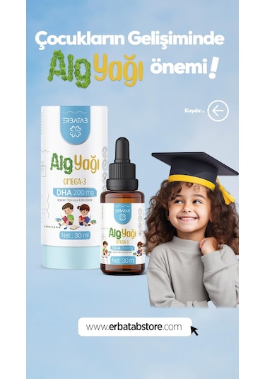Erbatab Alg Yağı Omega3 30 ML