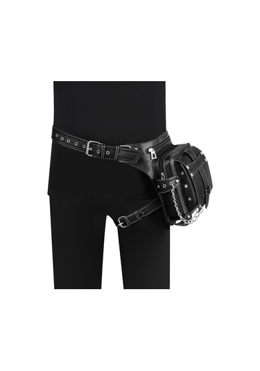 Suntek Bel Çantası Uyluk Bacak Kalça Çanta Fanny Paketi Siyah