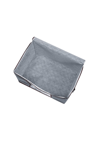 Hangfox Büyük Boy Katlanabilir Çamaşır Ve Oyuncak Saklama Çantası - 3'lü Set, Sağlam Fermuarlı Ve Şeffaf Pencere Gri