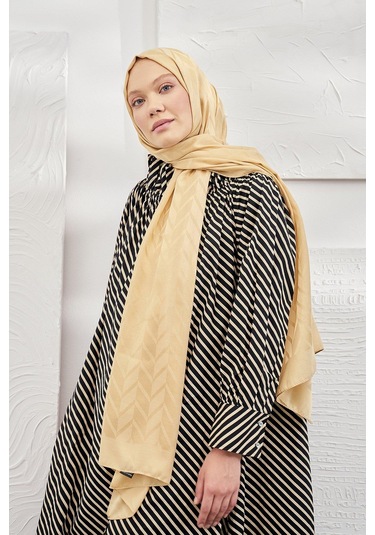 Armanda Jakarlı Şal - Zigzag Desenli - Dore - Dore