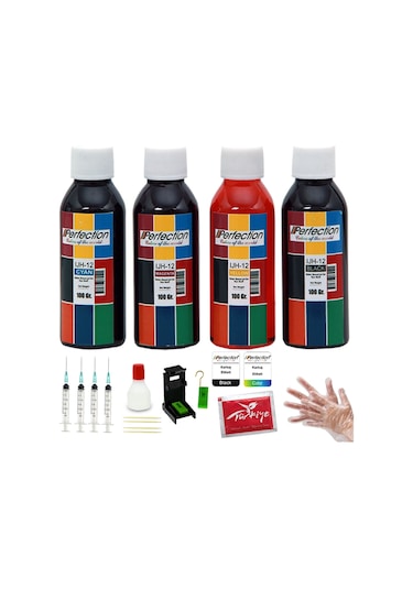 Perfection Canon E3140 - E3340 - E3440 - E4240 - Pg46 - Cl56 Kartuş Uyumlu Dolum Seti̇ 4 x 100 ML