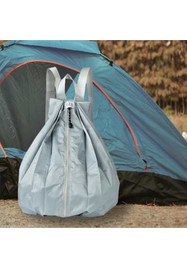 Pazly Açık Hava Spor Sırt Çantası Katlanır Seyahat Çantası Gri Renk Gri