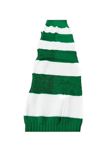 K18 Yeşil Beyaz Parçalı Futbol Tozluğu Yeşil - Beyaz